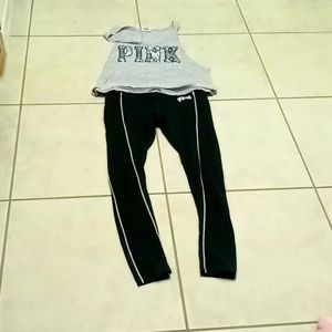 Pink Ultimate leggings and Pink Sequined Tank